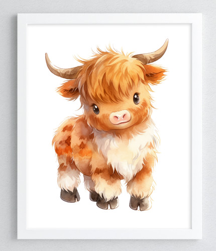 Cow wall art - art, print,